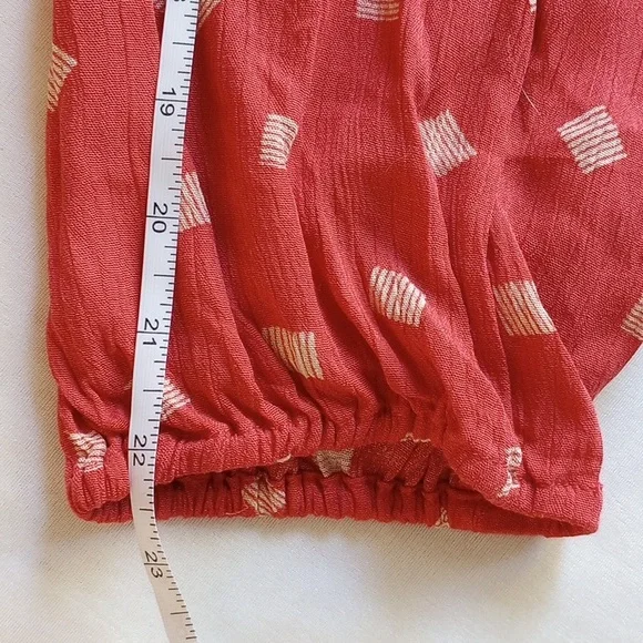 NWT Torrid Cranberry Diamond Long Sleeve Crinkled Gauze Top Tunic 3 - Picture 7 of 7